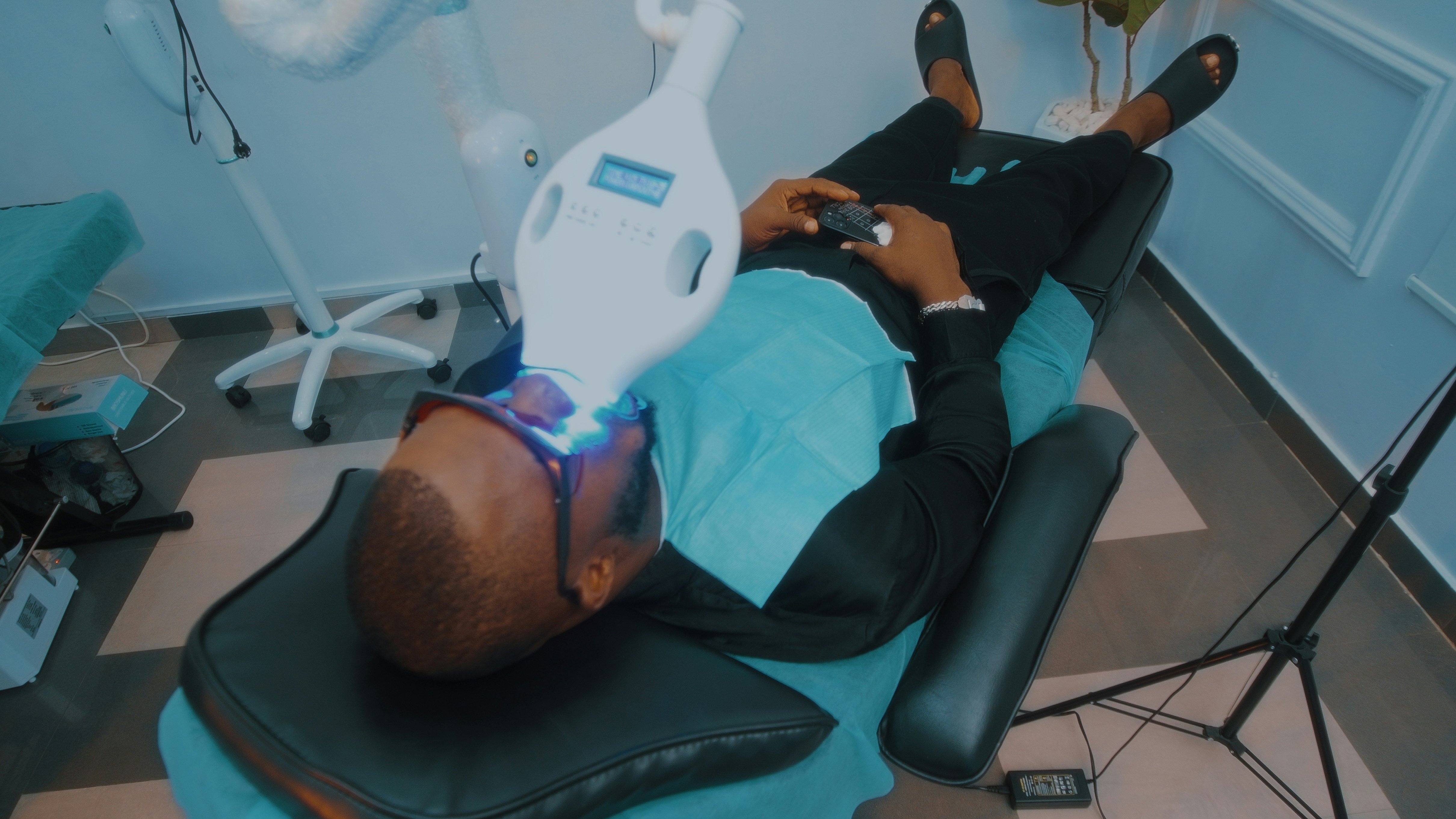 Periodontal treatment showing healthy gums